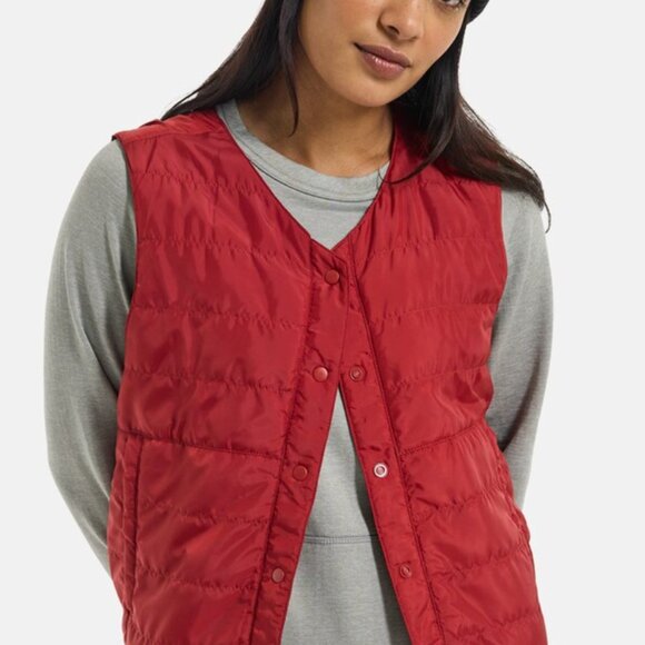 🎿 BURTON ❄️ Women's Winter Shelter Three-In-One Top Insulated Jacket + Vest RED - Picture 2 of 15